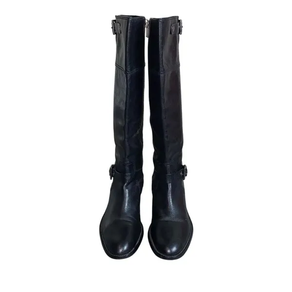 Coach Womens Jacinda Tall Knee-High Black Leather Riding Equestrian Grunge Boots - Image 5