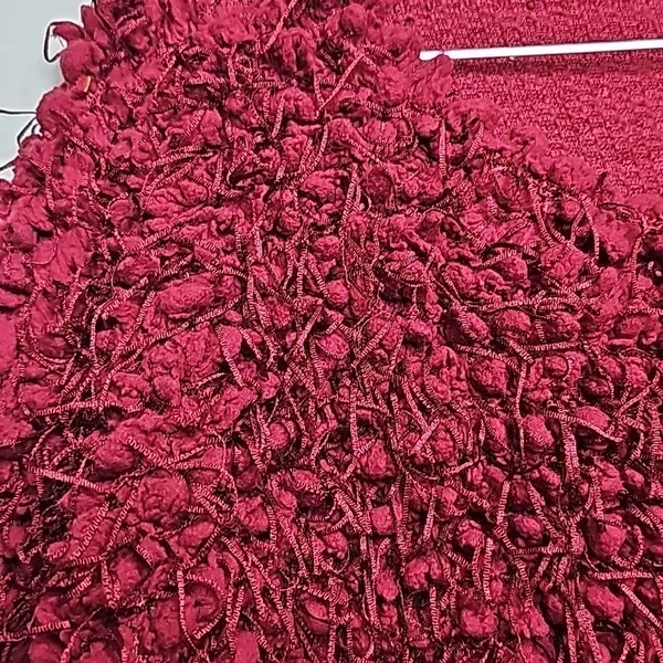 NWOT Zara burgundy red fuzzy popcorn warm sweater sz Small - Image 5