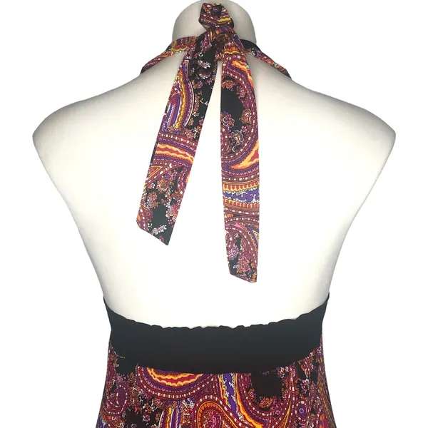 Paisley Halter Maxi Dress - Size Small - Image 6