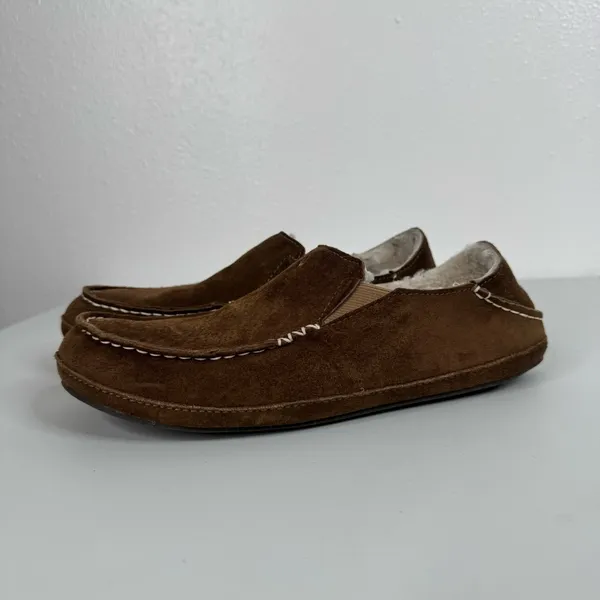Olukai‎ Women’s Brown Leather Nohea Slippers Size 10 - Image 3