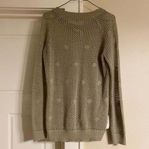 Tan Crew Neck Sweater with Relaxed Fit - Image 3