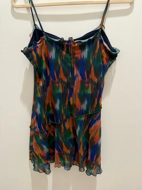 urban outfitters mesh multicolored mini dress - Image 3