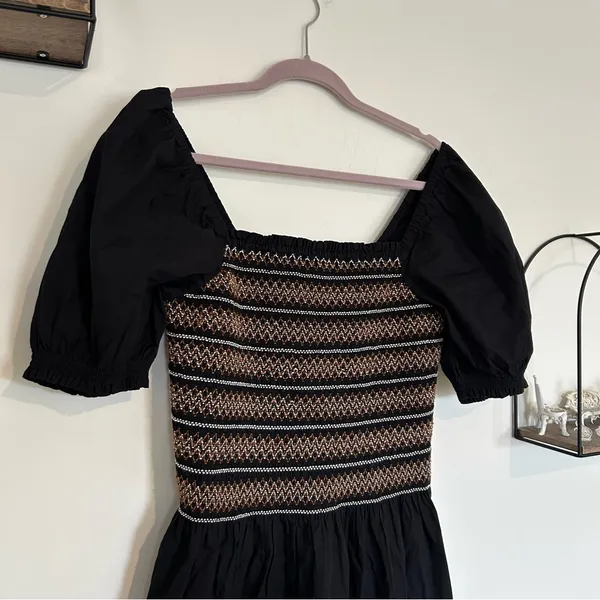 NWT Madewell Poplin Puff-Sleeve Mini‎ Dress 100% Cotton Size Large - Image 8