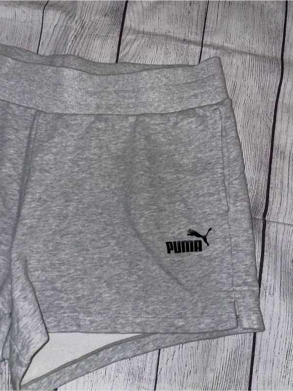 Puma Women's Gray Athletic Sweat Shorts - Image 4