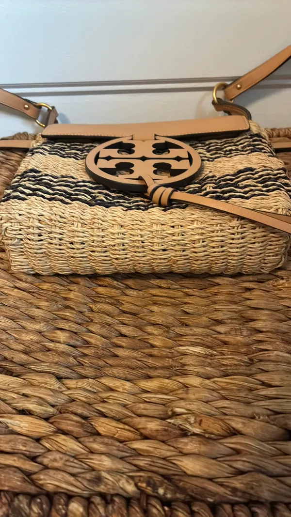 Tory Burch Miller Rattan Leather Purse - Image 4