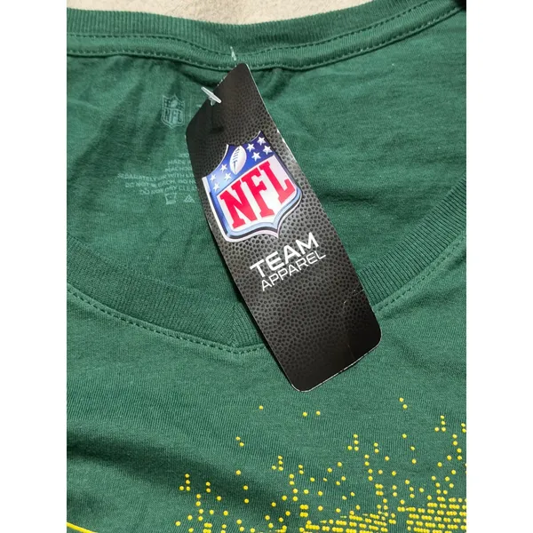 NFL Team Apparel Green Bay Packers Women XL Green V-Neck Long Sleeve Graphic Tee - Image 4