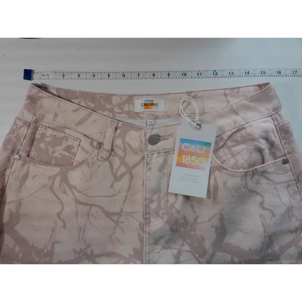 Cali 1850‎ Pink Tree Branch Camo High Rise Wide Leg Jeans Y2K Streetwear 11 30 - Image 5