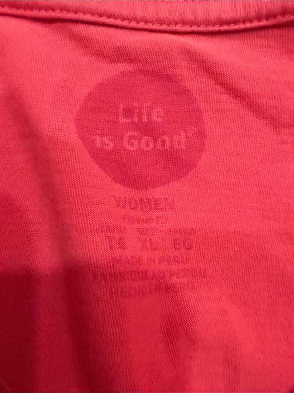 Life is good women’s V-neck short sleeve flower shirt size xlarge . - Image 5