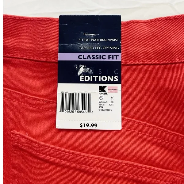 Basic Editions Stretch Cotton Jeans Women’s 18 Classic Fit Tapered Leg - Image 4