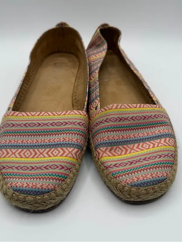 Aerosoles Stitch N Turn Multicolor Stripe Espadrille Flats Womens 10 Boho - Image 2