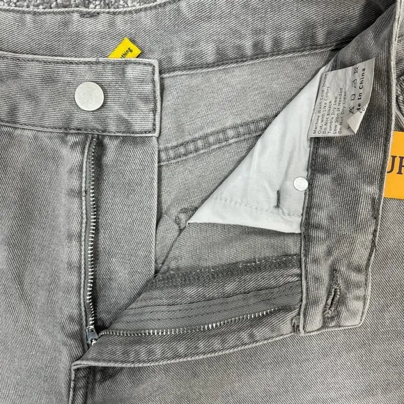 Light Gray Wash Wide Leg‎ Jeans Sz Medium Faded Relaxed Trendy Casual Retro NEW - Image 4