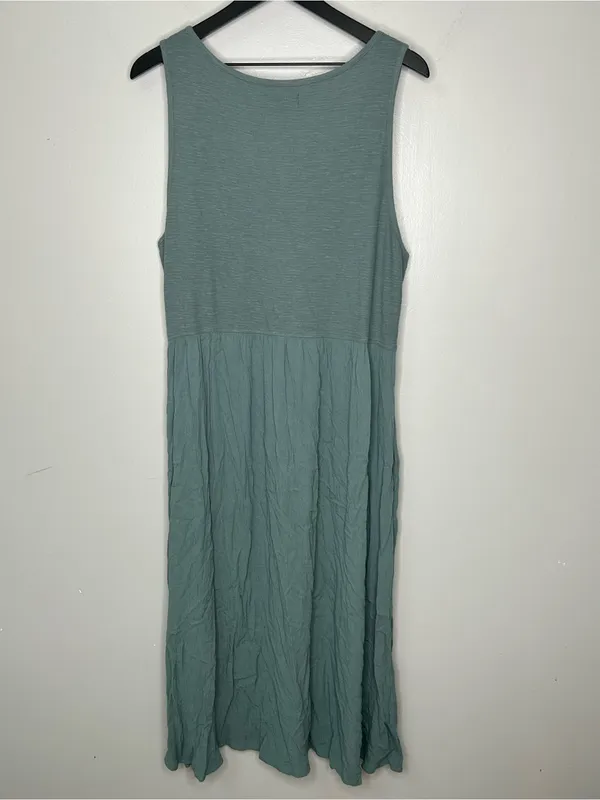 Frye Blue Sleeveless Button Front Maxi Dress Size XXL - Image 3