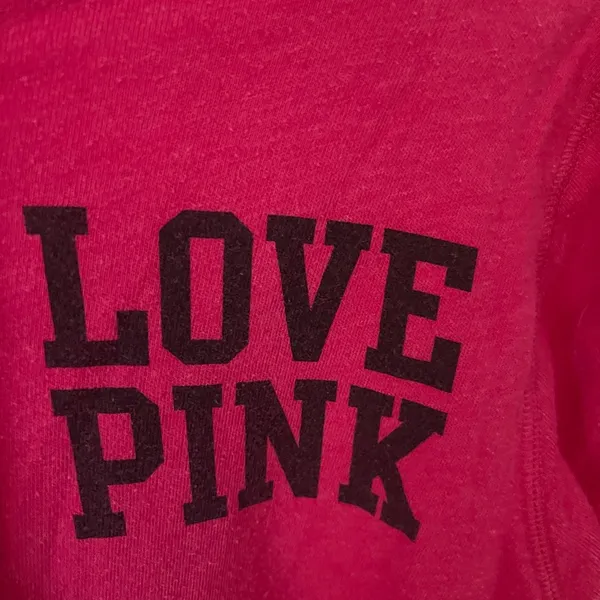 Victoria's Secret Pink Hoodie - Pink and Black - Image 3