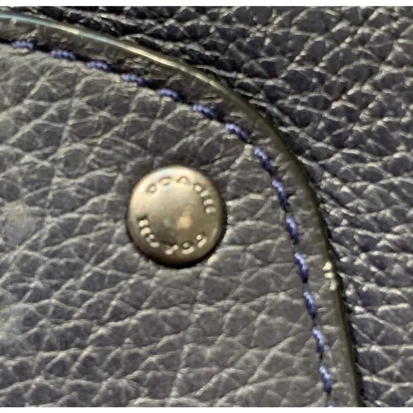Coach Mickey Navy Blue Pebbled Leather Drawstring Bucket Bag Crossbody Classic - Image 12