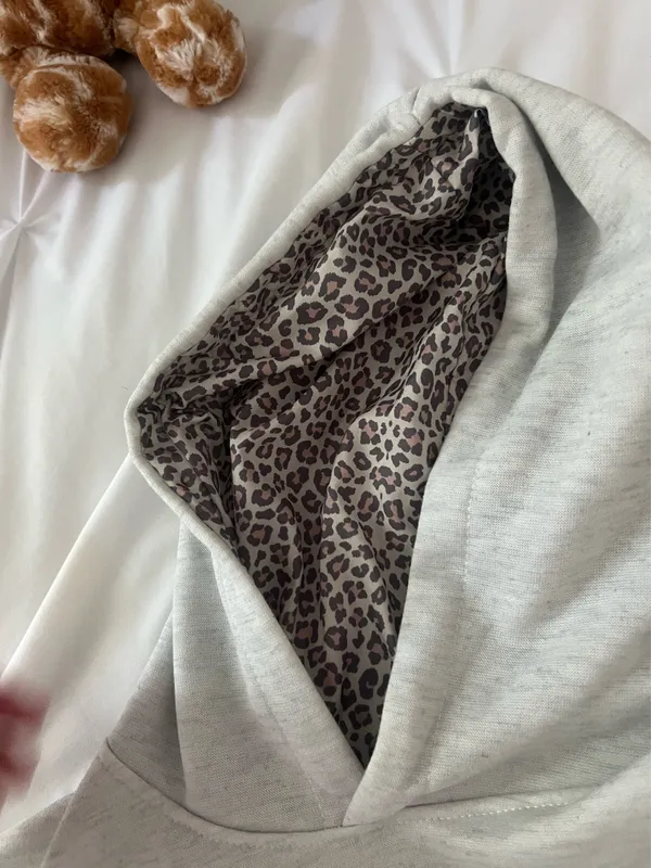 leopard sweatshirt Gray - Image 2