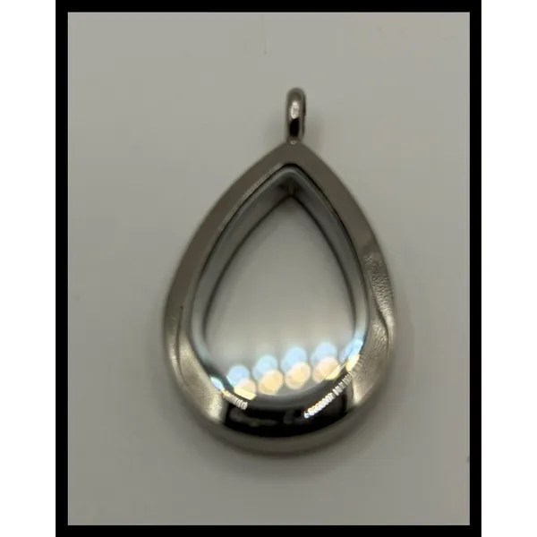 Origami Owl Teardrop‎ Locket Womens Silver Rhinestone Floating Charm Jewelry - Image 3