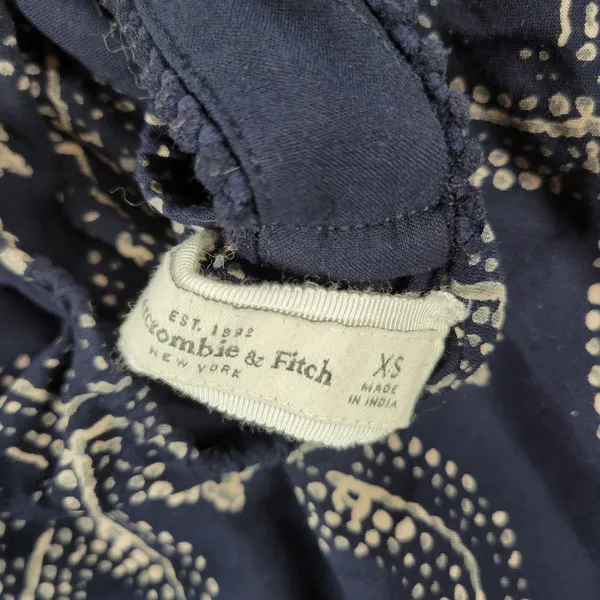 Abercrombie & Fitch Maxi Dress Womens XS Navy Racerback Tiered Empire Babydoll - Image 2