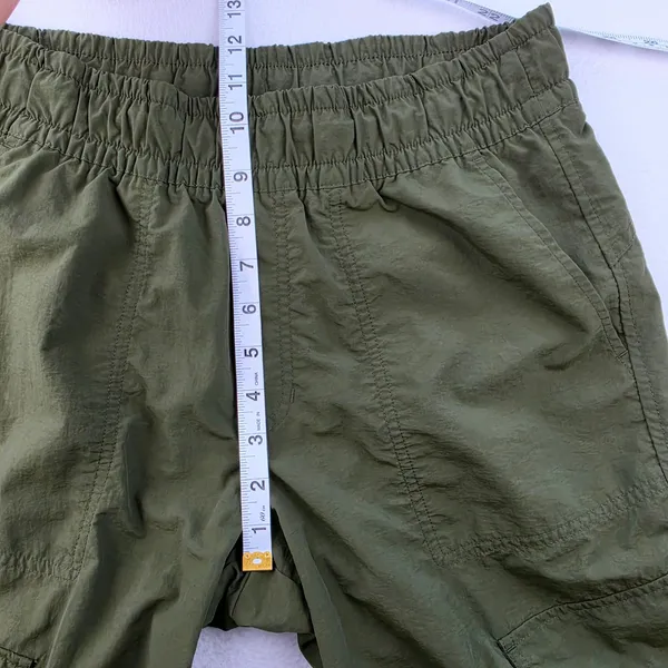 Old Navy Womens Olive Green Quick Dry Cargo Joggers Ankle Zip Pants Size Small - Image 9