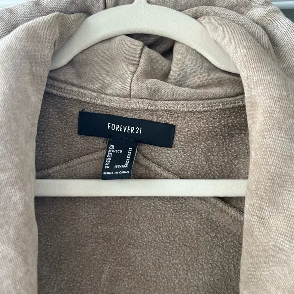 Forever 21 Taupe Teddy Jacket with buttons - Image 2