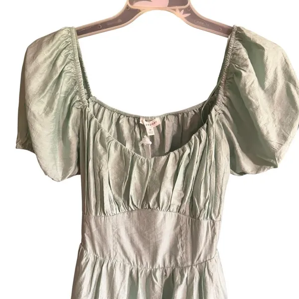 Blu Pepper Puff Sleeve Tie Back Fit & Flare Mini Dress NWT - Image 4