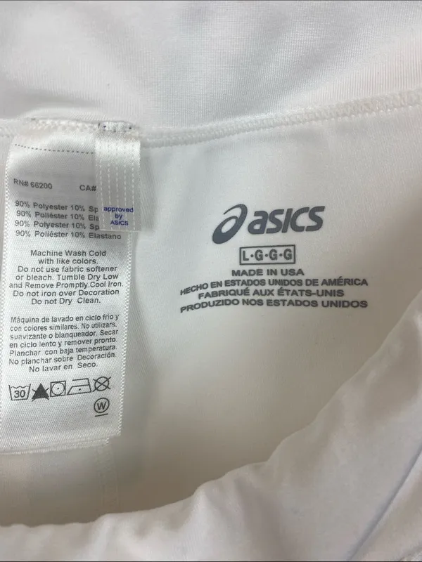 Asics White Skort Mini Athletic Sport Tennis Skirt L - Image 5
