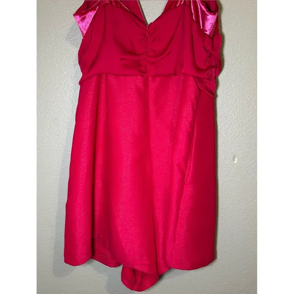 NEW Free People Skylie Saylor Pink Colorblock Going Out Romper Women’s Size 12 - Image 9