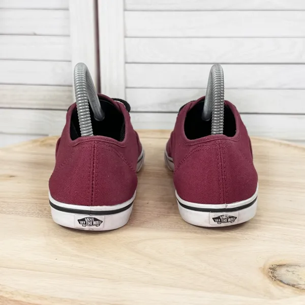 Van Authentic Canvas Low Top Lace Up Sneakers Burgundy Red 7.5 Women‎ 6 Men - Image 6
