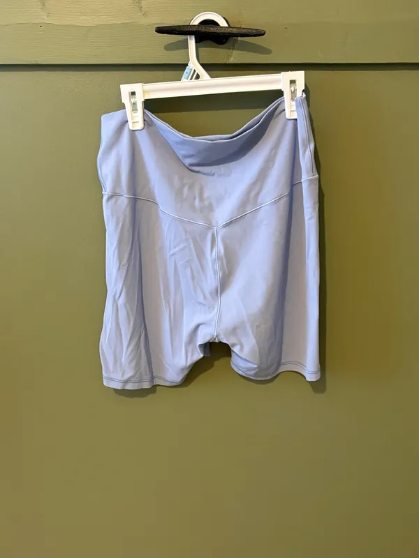 Aerie Light Blue High Rise Bike Shorts - Image 3