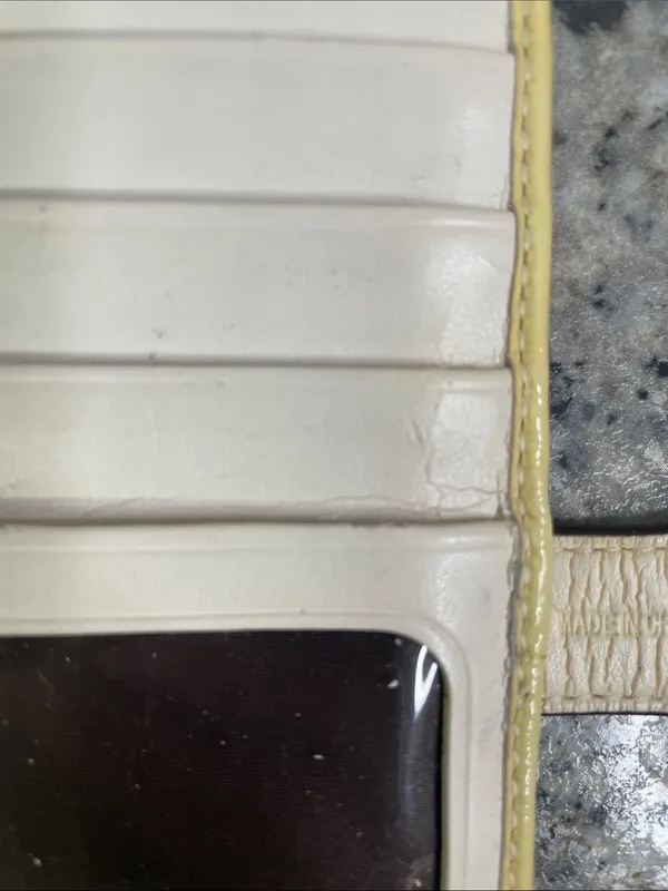 Coach Signature C Tan Clutch Wallet with Yellow Trim - Image 5