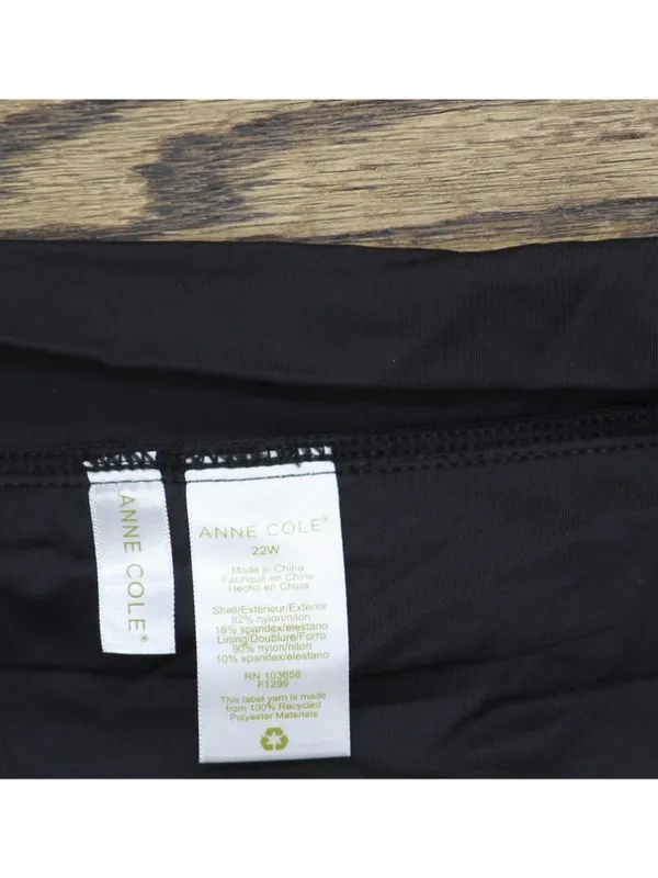 NWT Anne Cole Soft Band A-Line Swim Skirt MYPB41401 Black 22W - Image 4