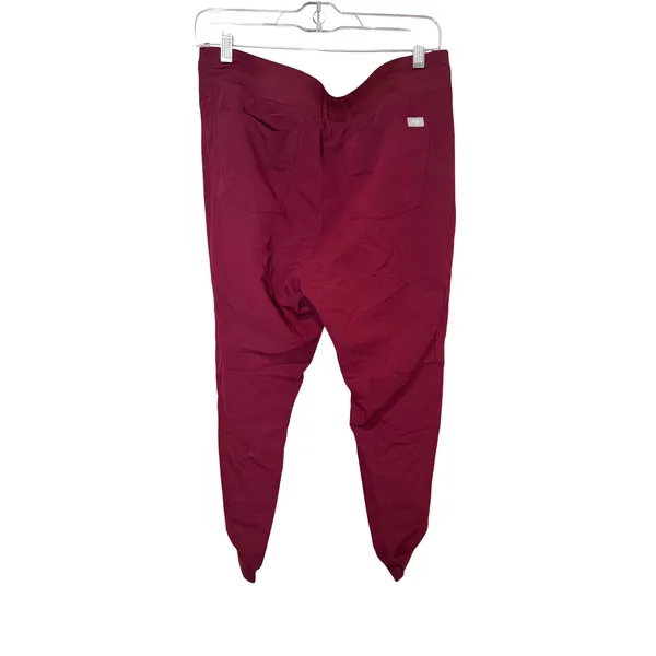 Figs Zamora Jogger Scurb Pants Burgundy PO 1777 Size Medium‎ Petite - Image 4