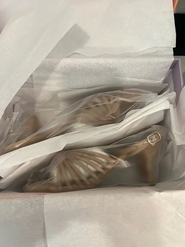 Women's Tan Suede Strappy Sandals Size 6 by Lisa Vicky - Image 4