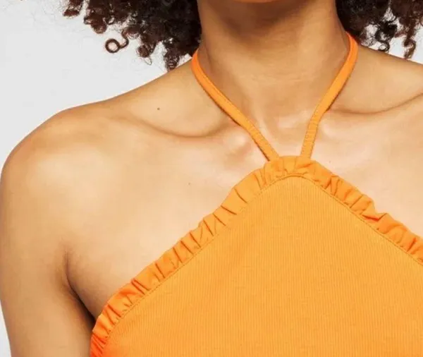 ZARA Cropped Halter Knit Top - Image 2