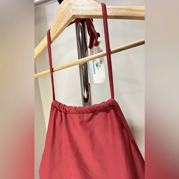 Beachsissi Vibrant Rust Color Halter Bikini Swim Set - Image 2