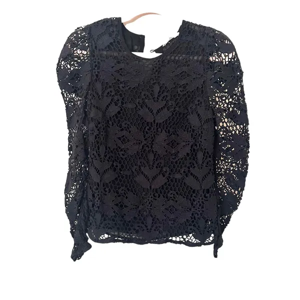 STEVIE‎ MAY Pleasant Surprise Crochet Top Sz Small - Image 3