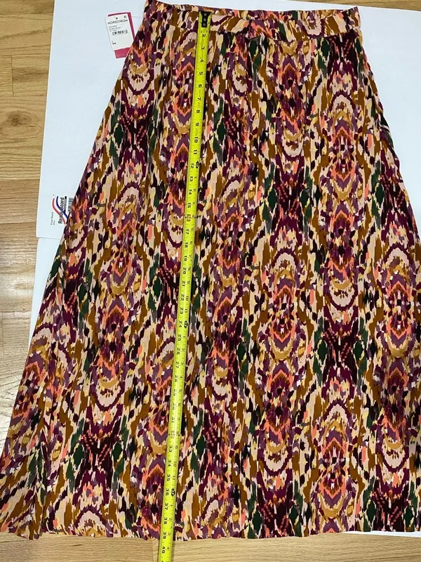 Vince Camuto Boho Ikat Print Maxi Skirt Size L - Image 5