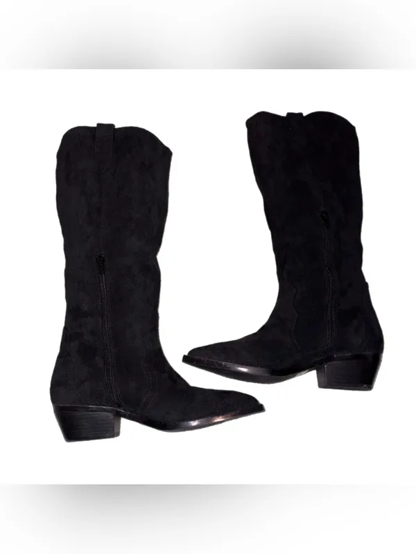 NWOT Dolce Vita Regy Western Boot Size 7 Onyx Suede - Image 7