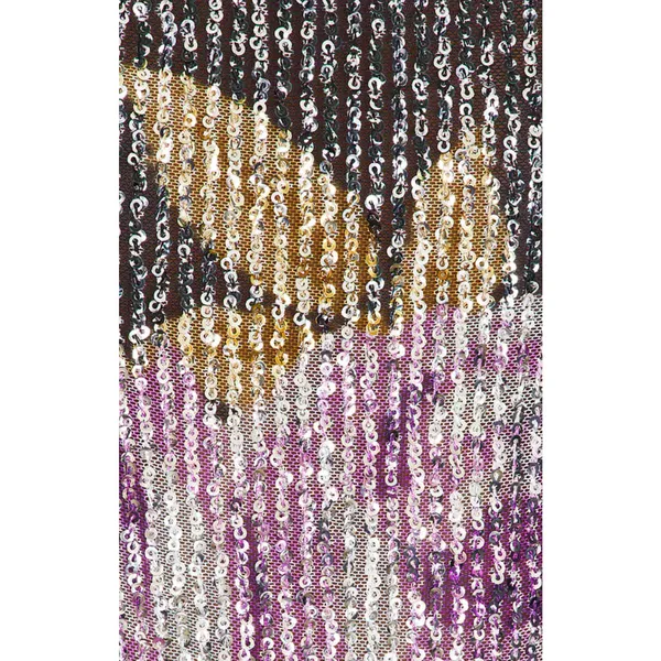 Free People Printed Gold Rush Sequin Top Long Sleeve Amethyst Combo XS NWT - Image 3