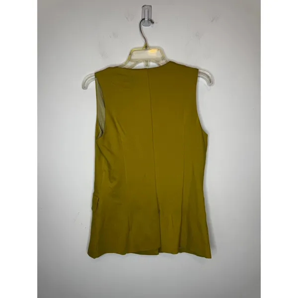 OGL Green Button Up Vest Waistcoat V-Neck Pocket Tailored Top Medium M - Image 6
