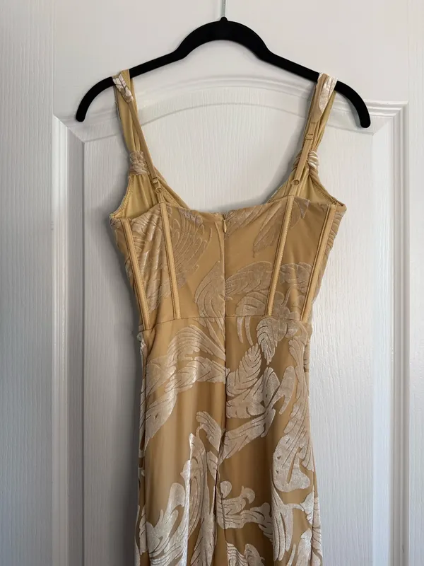 Oh Polly Tan & White Mini Dress Size 2 - Image 8