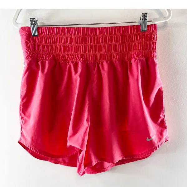 Nike One Training Running Lined Activewear Shorts Coral Pink Large - Image 2