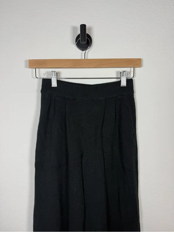 FP Beach Free People Freya Sweater Pants Black Linen Blend Balloon Joggers XS - Image 6