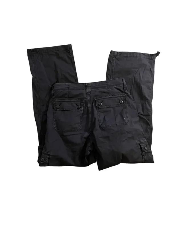 American Eagle Straight Leg Cargo Pants Stretch Utility Black 6 - Image 5