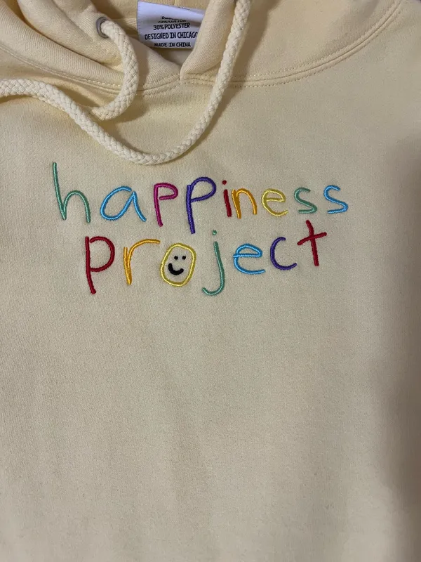 Yellow Happiness Project Champion Hoodie - Image 2