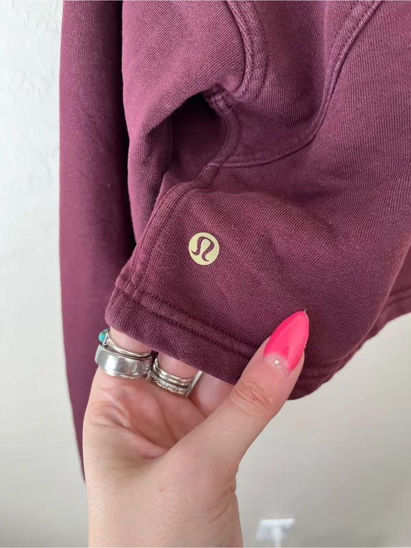 Lululemon All Yours Crop Sweatshirt Lunar New Year Burgundy - Image 5