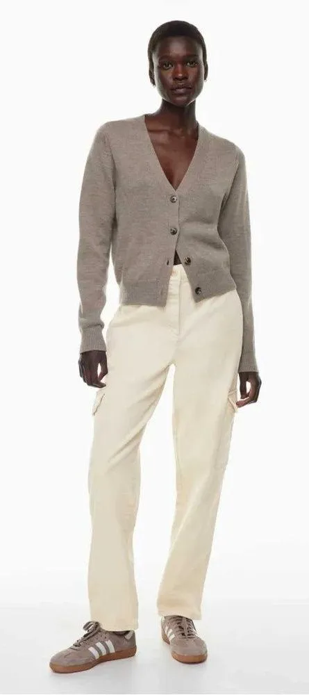 Aritzia Wilfred Modern Supply Twill Cargo Pants High Waisted in Gd Birch Size 0 - Image 2