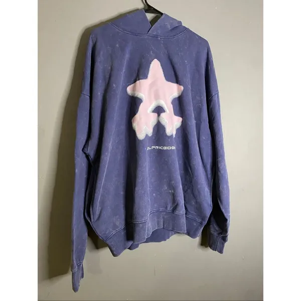 Aelfric Eden Blurring Star Washed Oversized Hoodie With Pockets NWT Large - Image 5