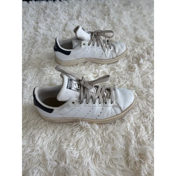Adidas Stan Smith White Leather Sneakers Low‎ Top Women's Casual Tennis Shoes - Image 3