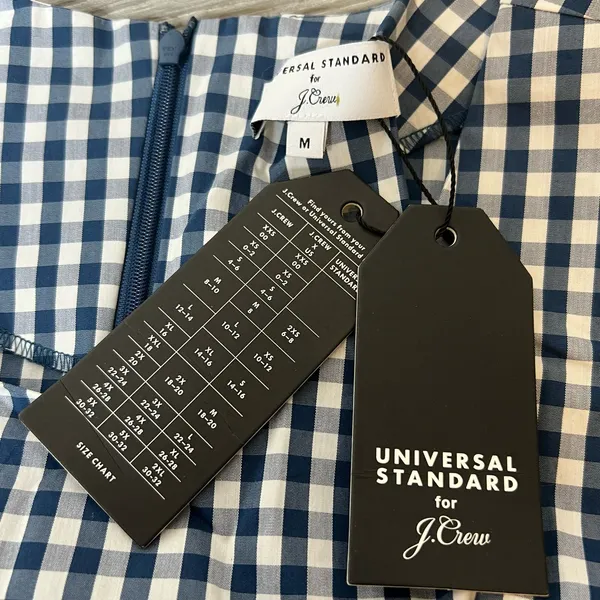 NWT Universal Standard J. Crew gingham dress‎ Sz 8 - Image 8
