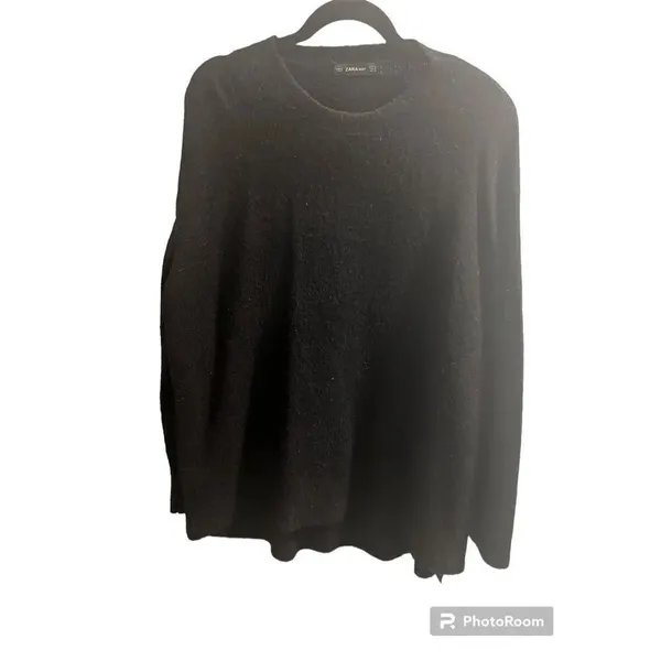 ✨Black Zara Oversized Chunky Knit Crew Neck Long Sleeve Sweater✨ - Image 7